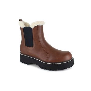 Portland Boot Company Women's Faux Fur Trim Chelsea Boot